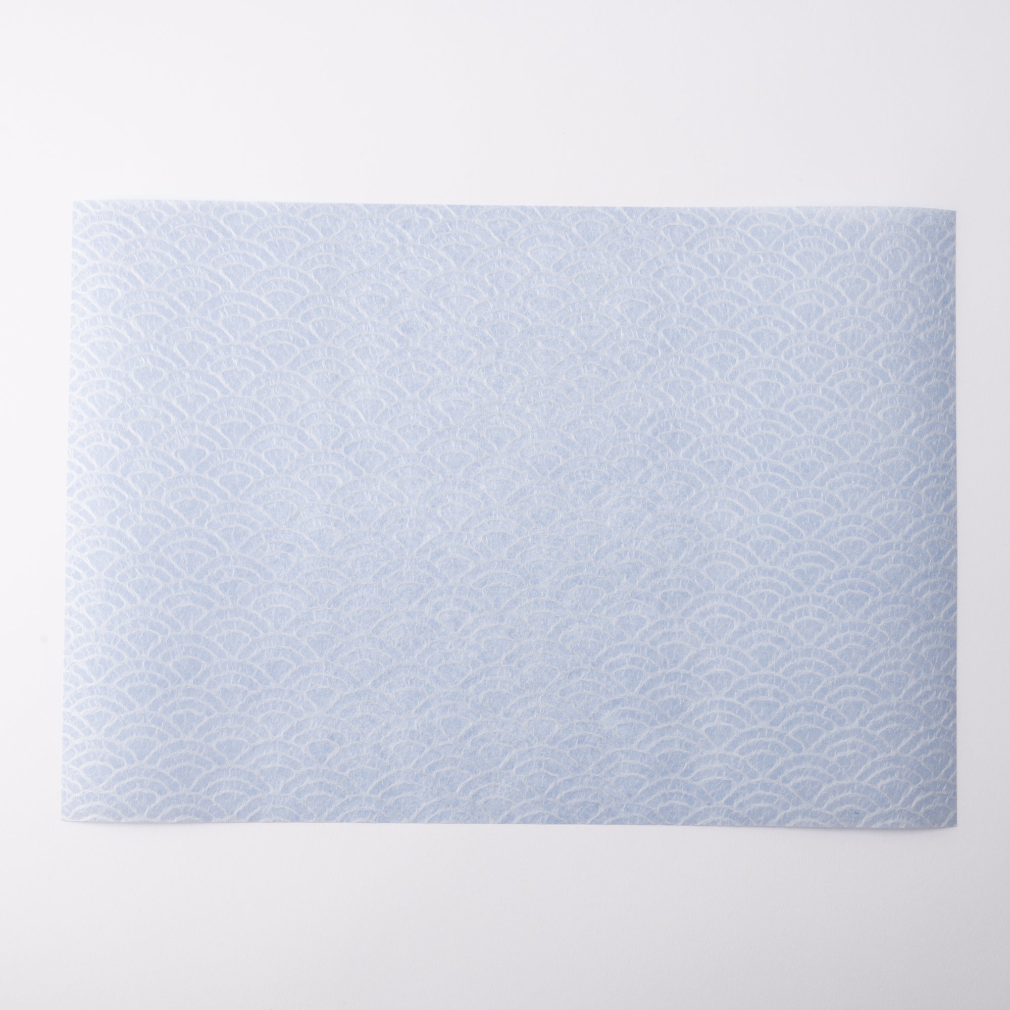 Morisa Blue Wave Pattern Tosa Washi Paper Place Mat (5 sheets) - MUSUBI KILN - Quality Japanese Tableware and Gift