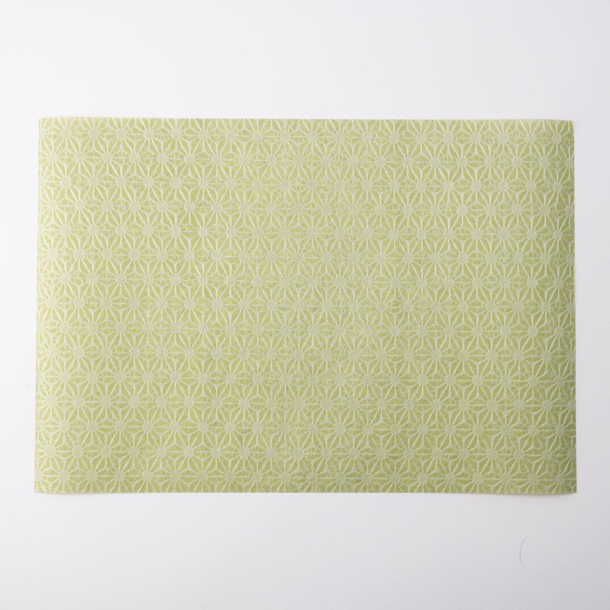 Morisa Green Hemp Leaf Tosa Washi Paper Place Mat (5 sheets) - MUSUBI KILN - Quality Japanese Tableware and Gift