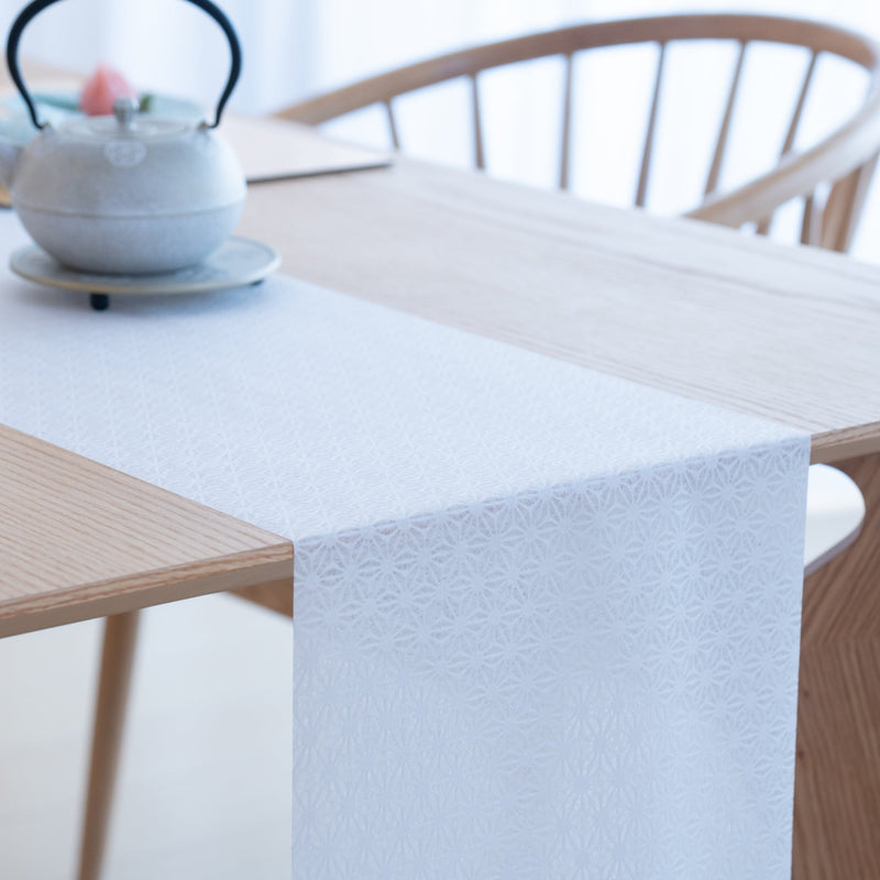 Morisa White Hemp Leaf Tosa Washi Paper Table Runner - MUSUBI KILN - Quality Japanese Tableware and Gift