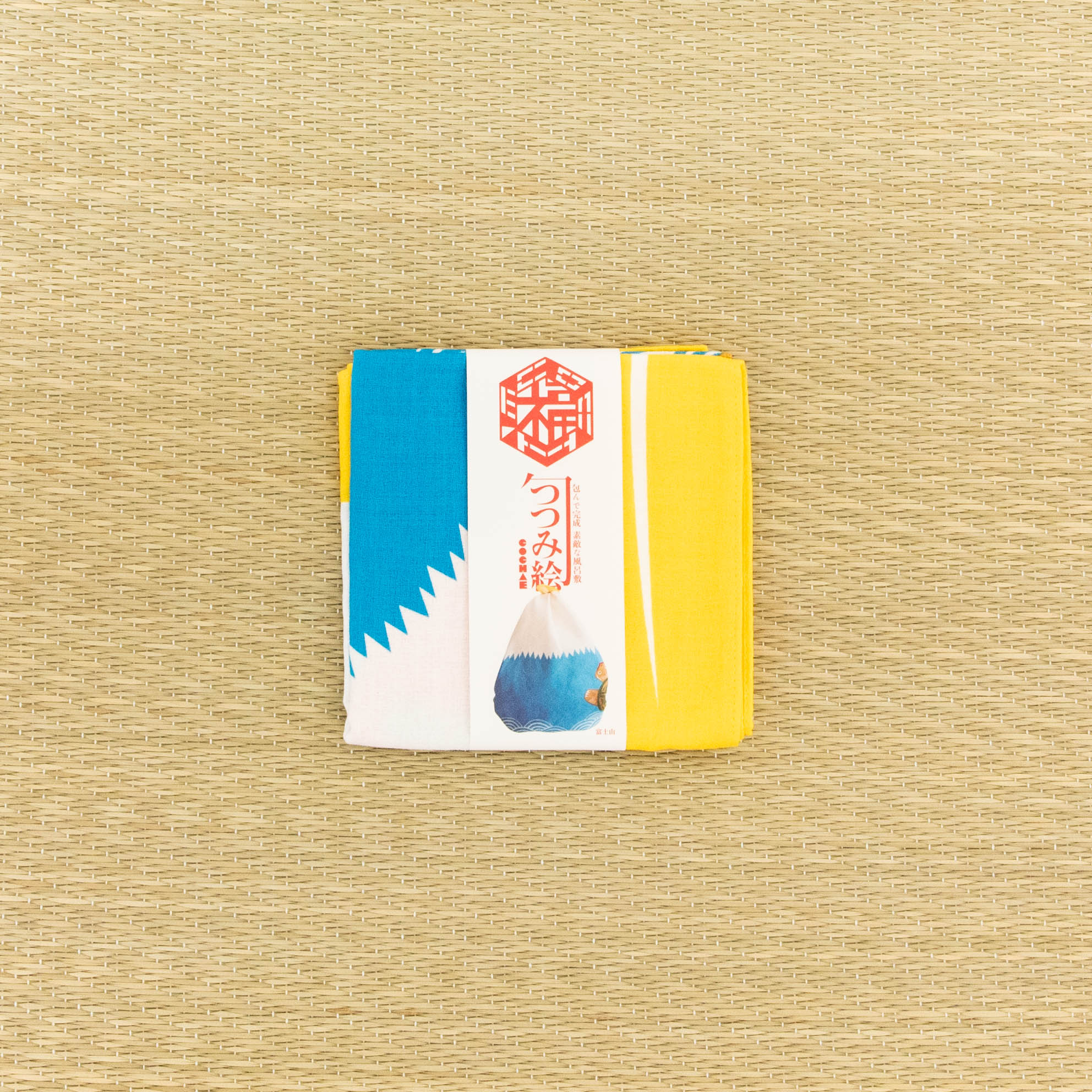 Mt. Fuji Yellow Furoshiki Wrapping Cloth 19in - MUSUBI KILN - Quality Japanese Tableware and Gift