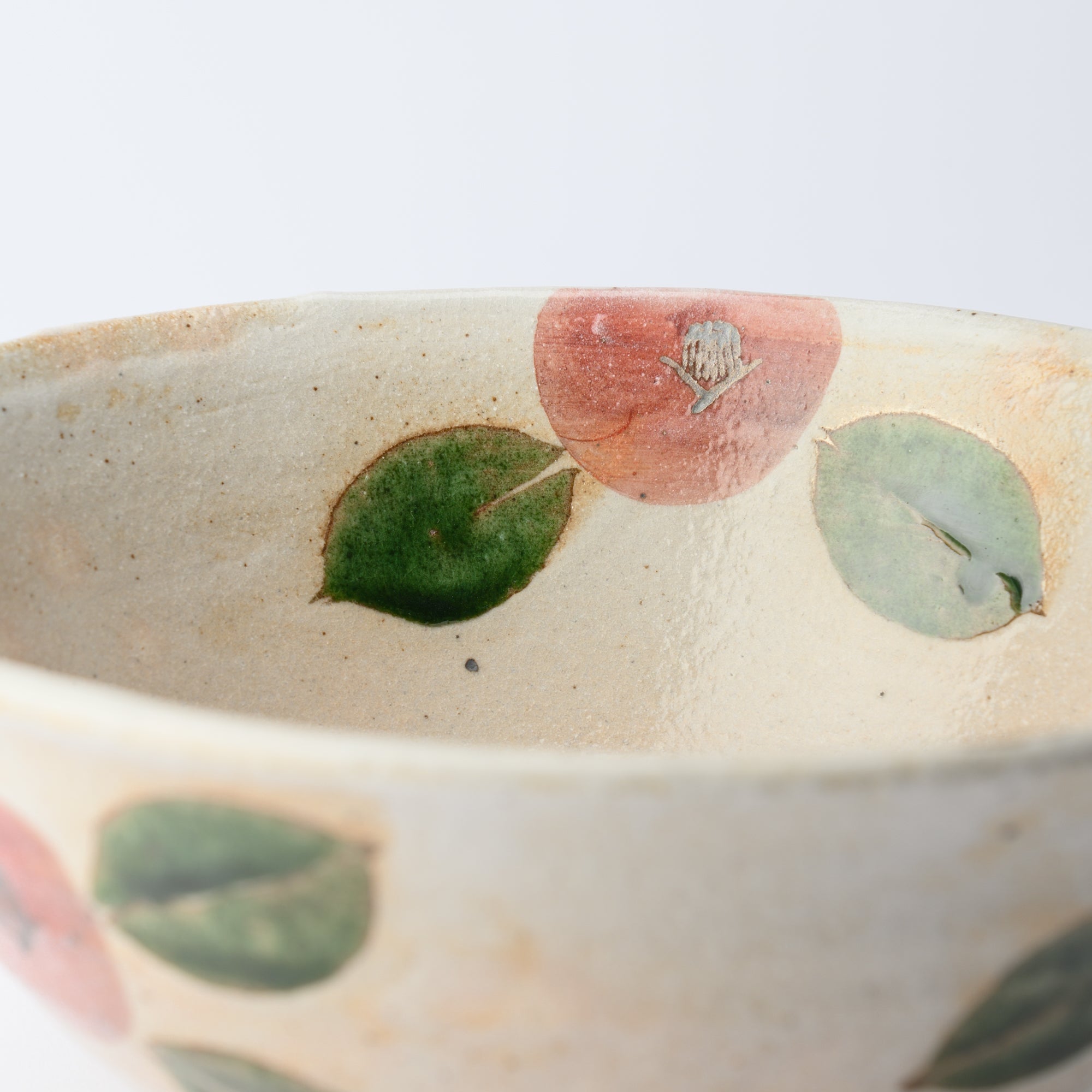 Musashi Kiln Camellia Mino Ware Ramen Bowl M - MUSUBI KILN - Quality Japanese Tableware and Gift