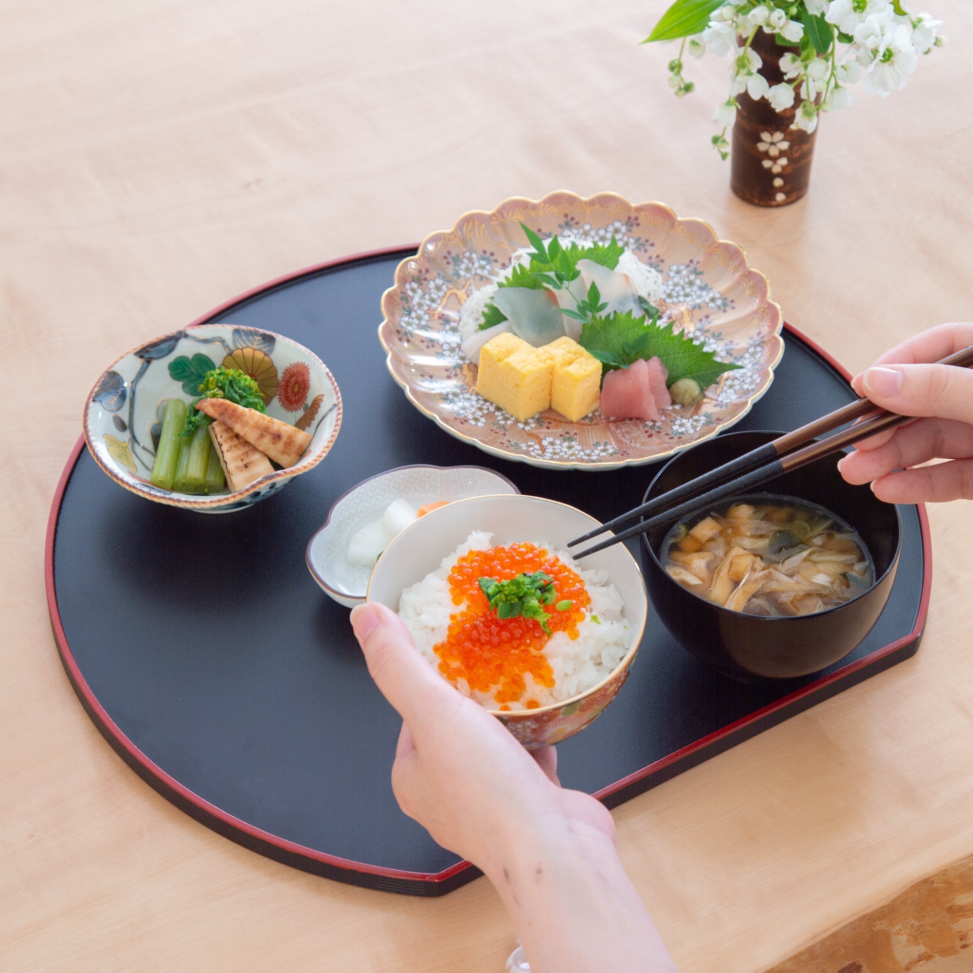 Musubi Mono Opulent Floral Dinnerware Set - MUSUBI KILN - Quality Japanese Tableware and Gift