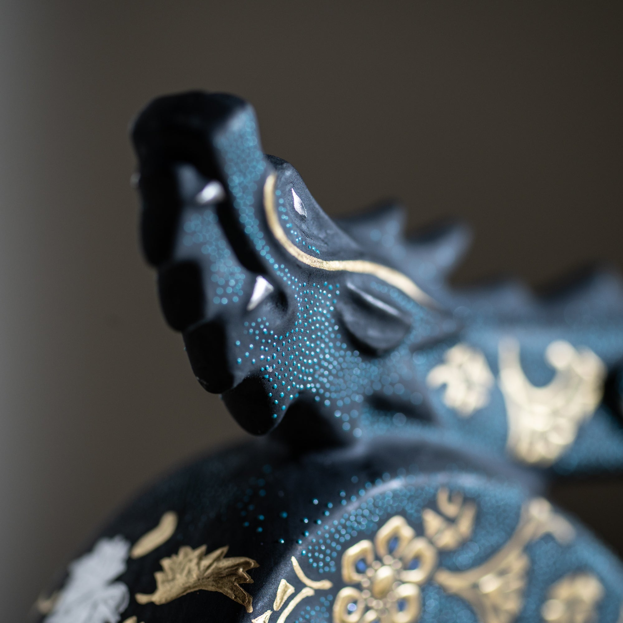 Nakada Kingyoku Blue Morikin Aochibu Dragon - MUSUBI KILN - Quality Japanese Tableware and Gift