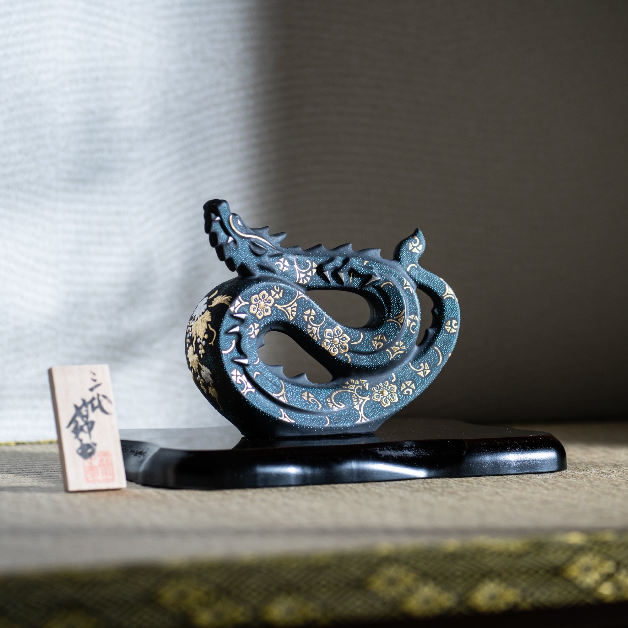 Nakada Kingyoku Blue Morikin Aochibu Dragon - MUSUBI KILN - Quality Japanese Tableware and Gift