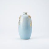 Nakada Kingyoku Torquoise Morikin Shirochibu Grape Pattern Vase - MUSUBI KILN - Quality Japanese Tableware and Gift