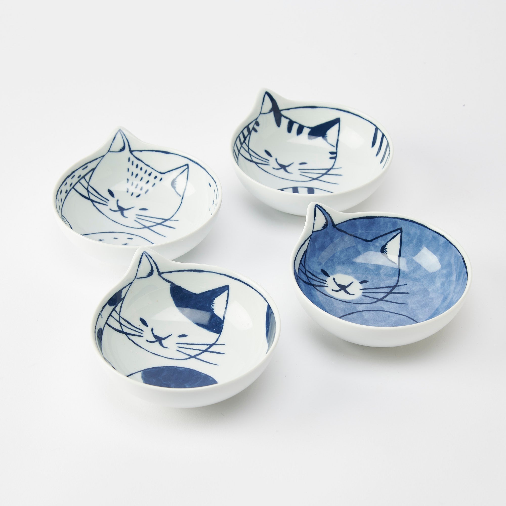 Neco Hasami Cat Bowl Set - MUSUBI KILN - Quality Japanese Tableware and Gift