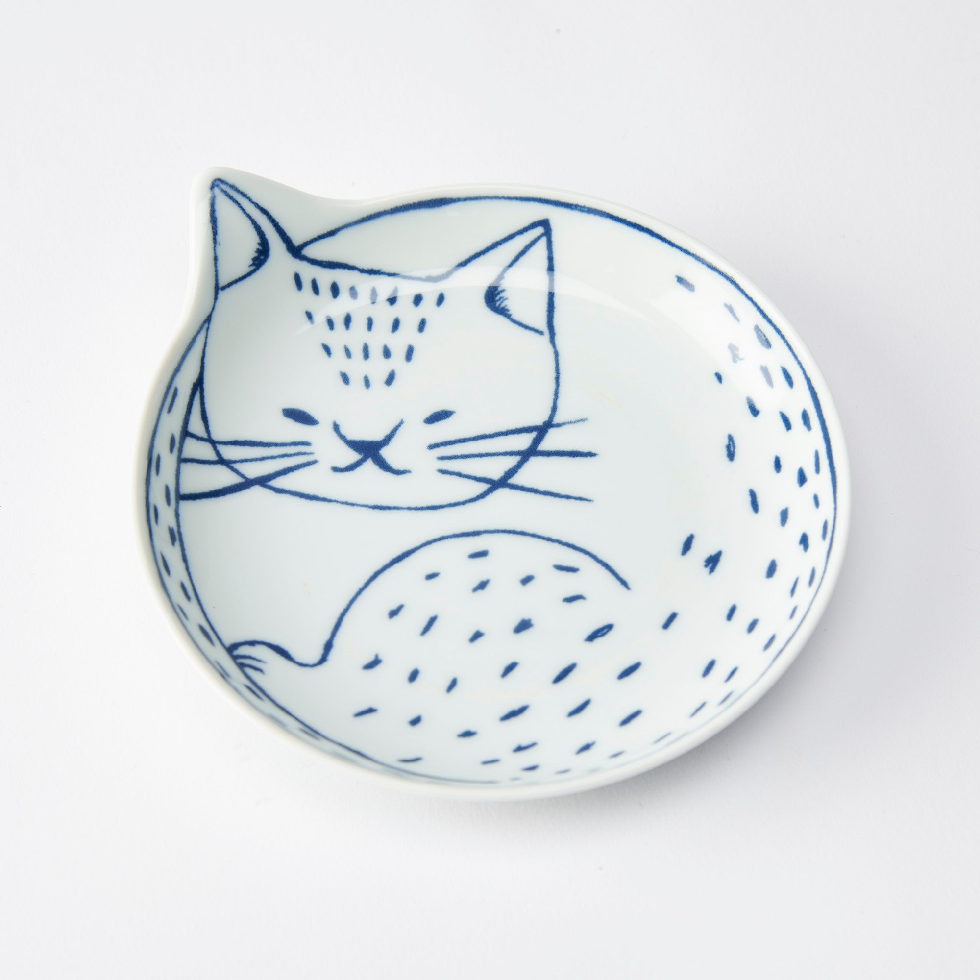 Neco Hasami Cat Plate Set - MUSUBI KILN - Quality Japanese Tableware and Gift