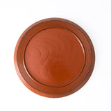 Negoro Round Shaped Yamanaka Lacquerware Tray - MUSUBI KILN - Quality Japanese Tableware and Gift