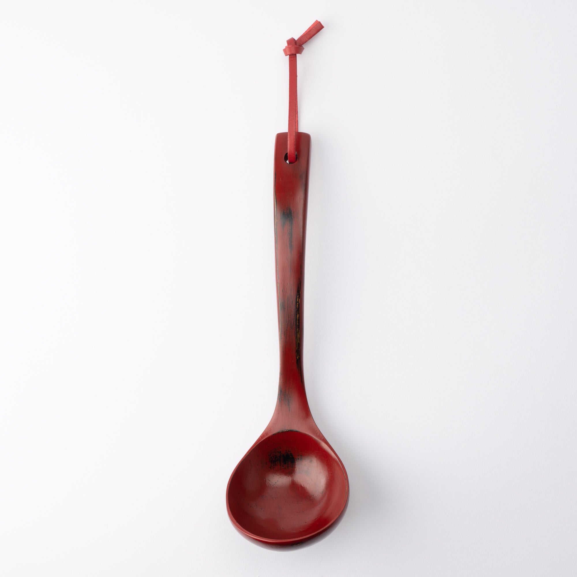 Negoro Yamanaka Lacquerware Ladle with Leather Strap - MUSUBI KILN - Quality Japanese Tableware and Gift