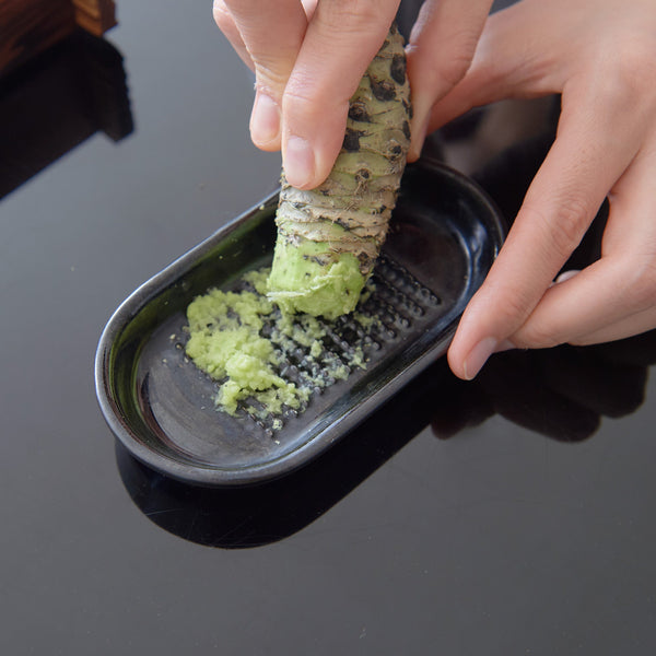 Nichijou - Sahanki Black Banko Grater Plate - MUSUBI KILN - Quality Japanese Tableware and Gift