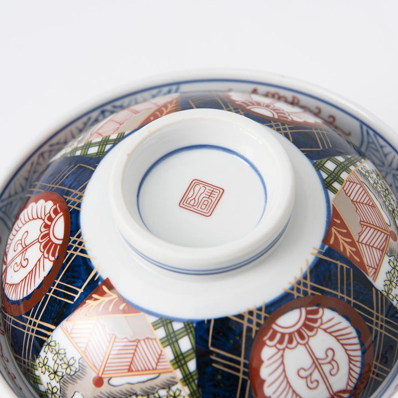 Nishiki Sakura Mino Ware Donburi Rice Bowl with Lid L - MUSUBI KILN - Quality Japanese Tableware and Gift