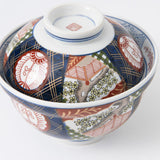 Nishiki Sakura Mino Ware Donburi Rice Bowl with Lid L - MUSUBI KILN - Quality Japanese Tableware and Gift