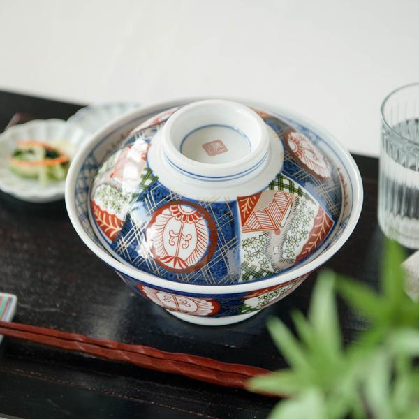 Nishiki Sakura Mino Ware Donburi Rice Bowl with Lid M - MUSUBI KILN - Quality Japanese Tableware and Gift