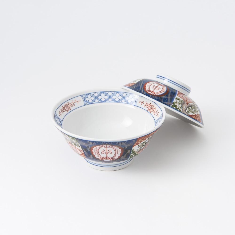 Nishiki Sakura Mino Ware Donburi Rice Bowl with Lid M - MUSUBI KILN - Quality Japanese Tableware and Gift