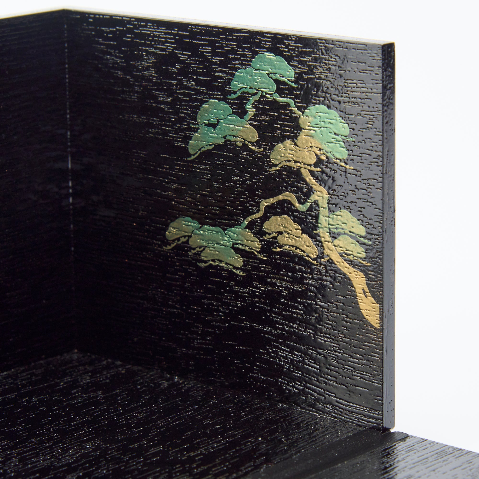 Nishimoto Ippuku Black Pine Yamanaka Lacquerware Matcha Tea Set - MUSUBI KILN - Quality Japanese Tableware and Gift