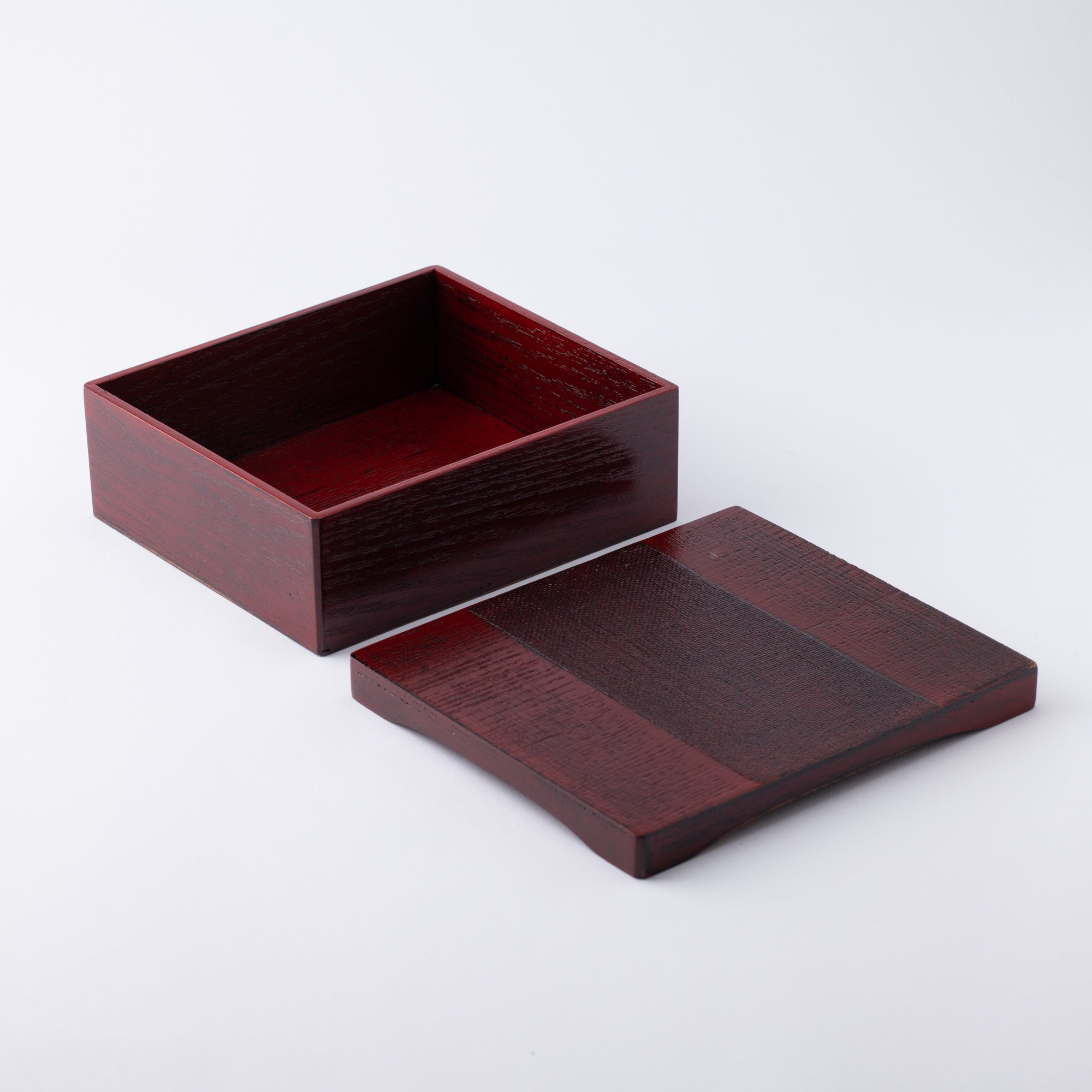 Nunome Line Yamanaka Lacquerware Square Bento Box - MUSUBI KILN - Quality Japanese Tableware and Gift