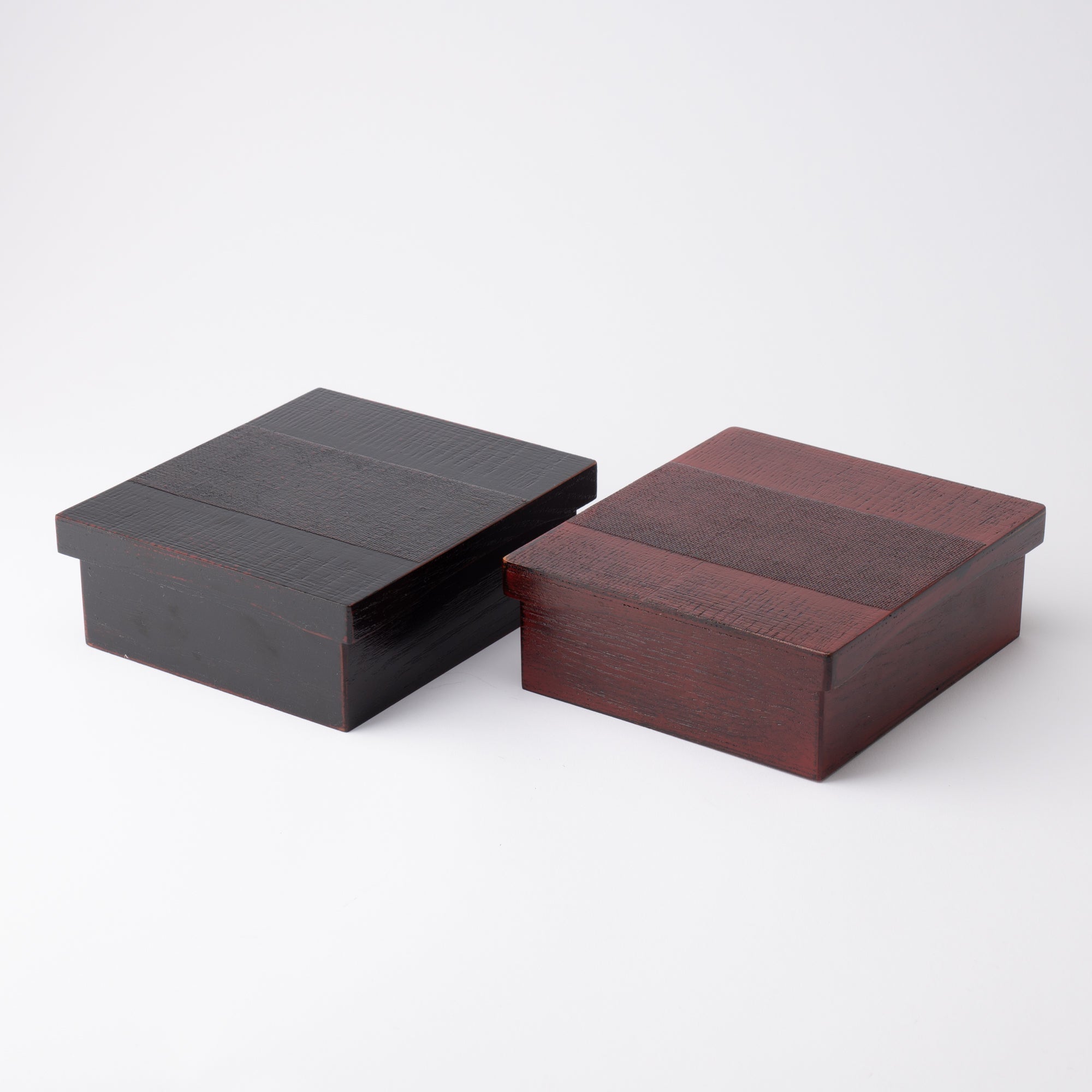 Nunome Line Yamanaka Lacquerware Square Bento Box - MUSUBI KILN - Quality Japanese Tableware and Gift