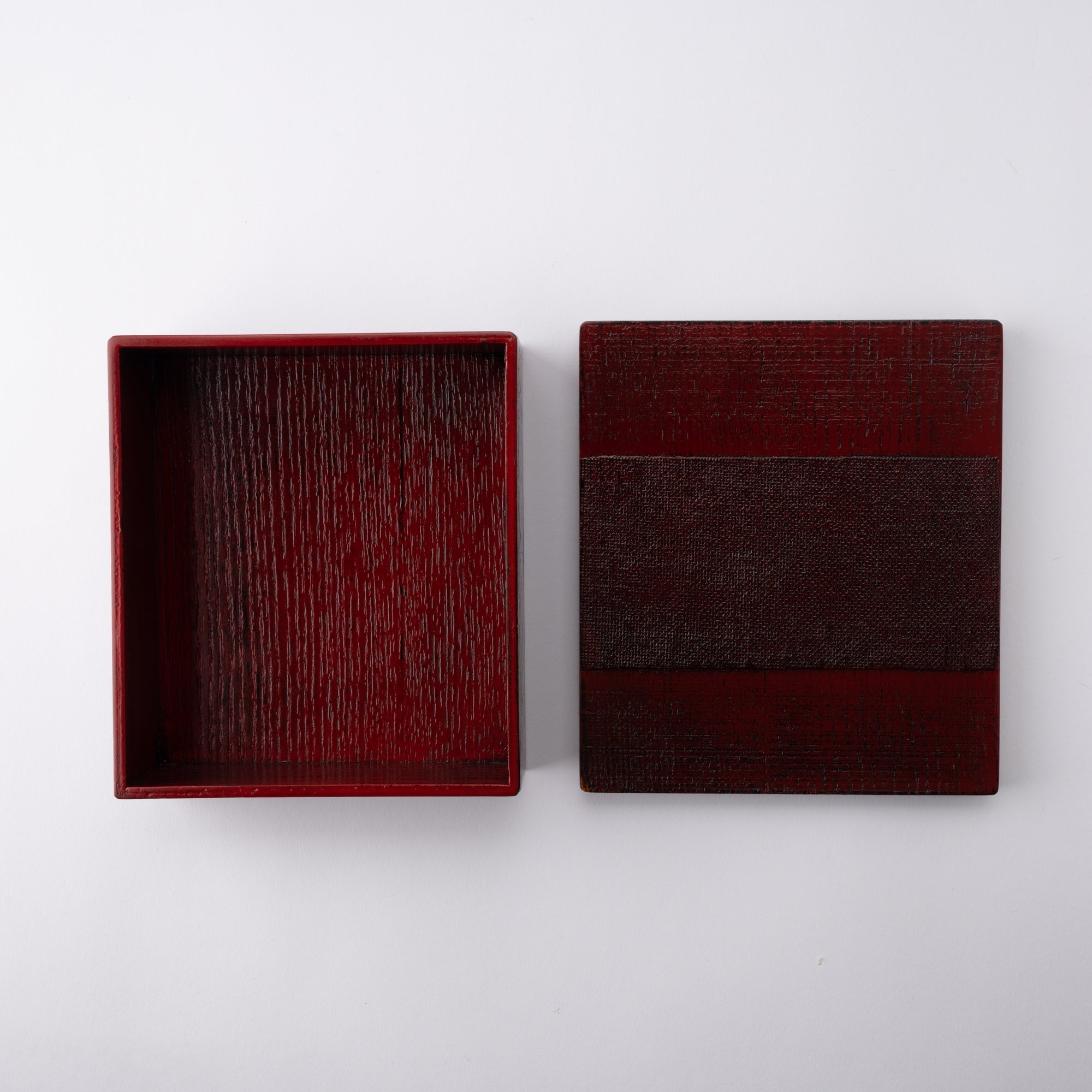 Nunome Line Yamanaka Lacquerware Square Bento Box - MUSUBI KILN - Quality Japanese Tableware and Gift