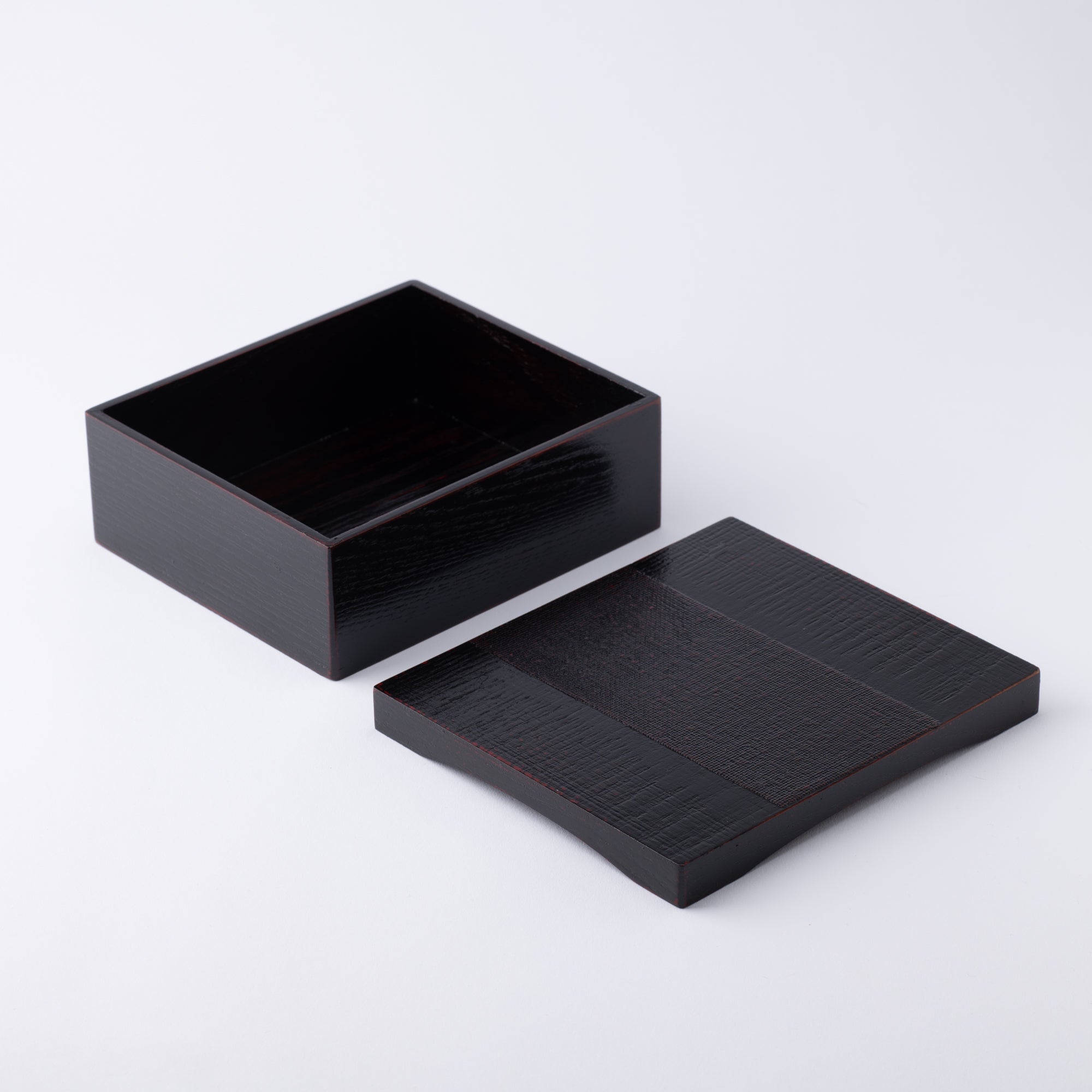 Nunome Line Yamanaka Lacquerware Square Bento Box - MUSUBI KILN - Quality Japanese Tableware and Gift