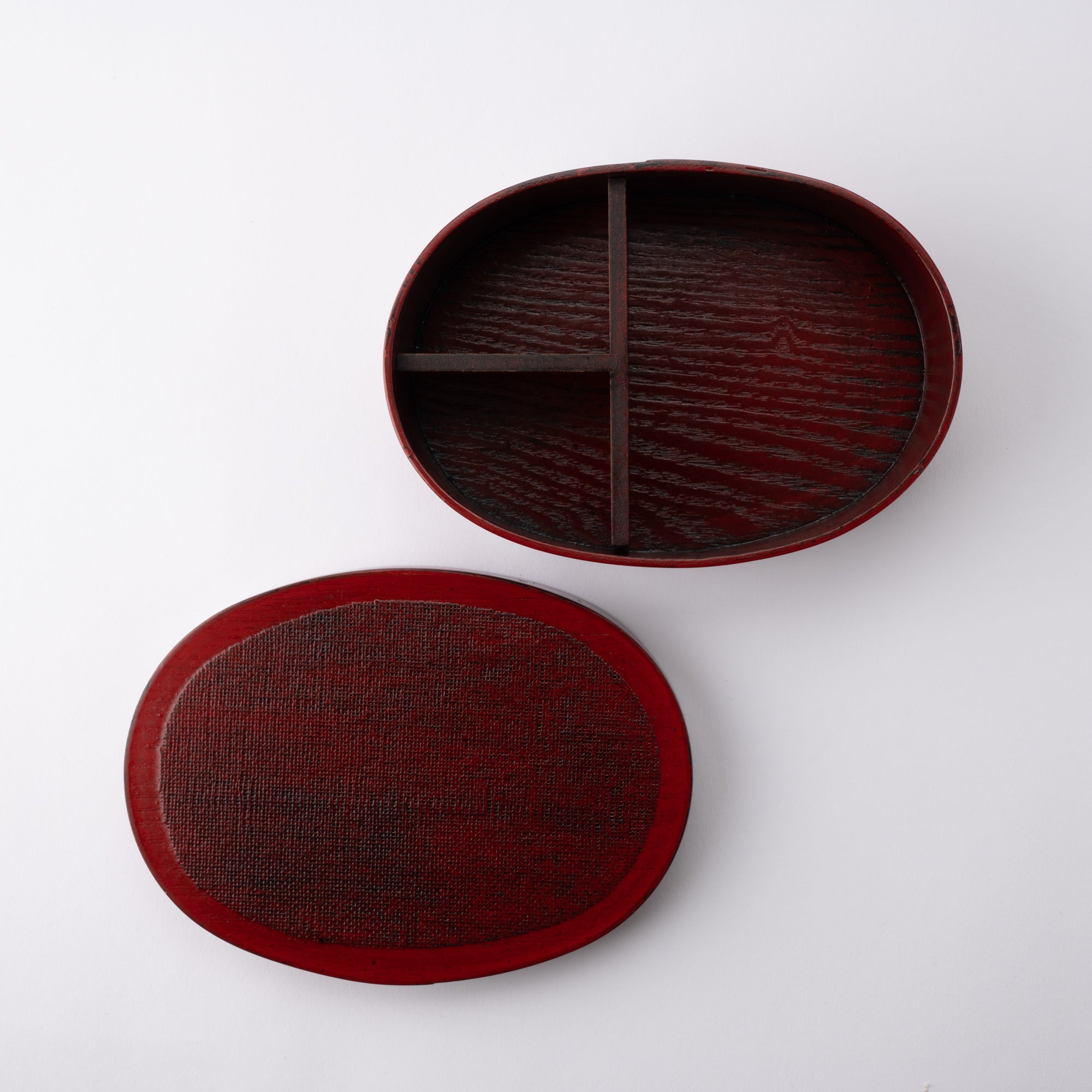 Nunome Yamanaka Lacquerware Oval Bento Box - MUSUBI KILN - Quality Japanese Tableware and Gift