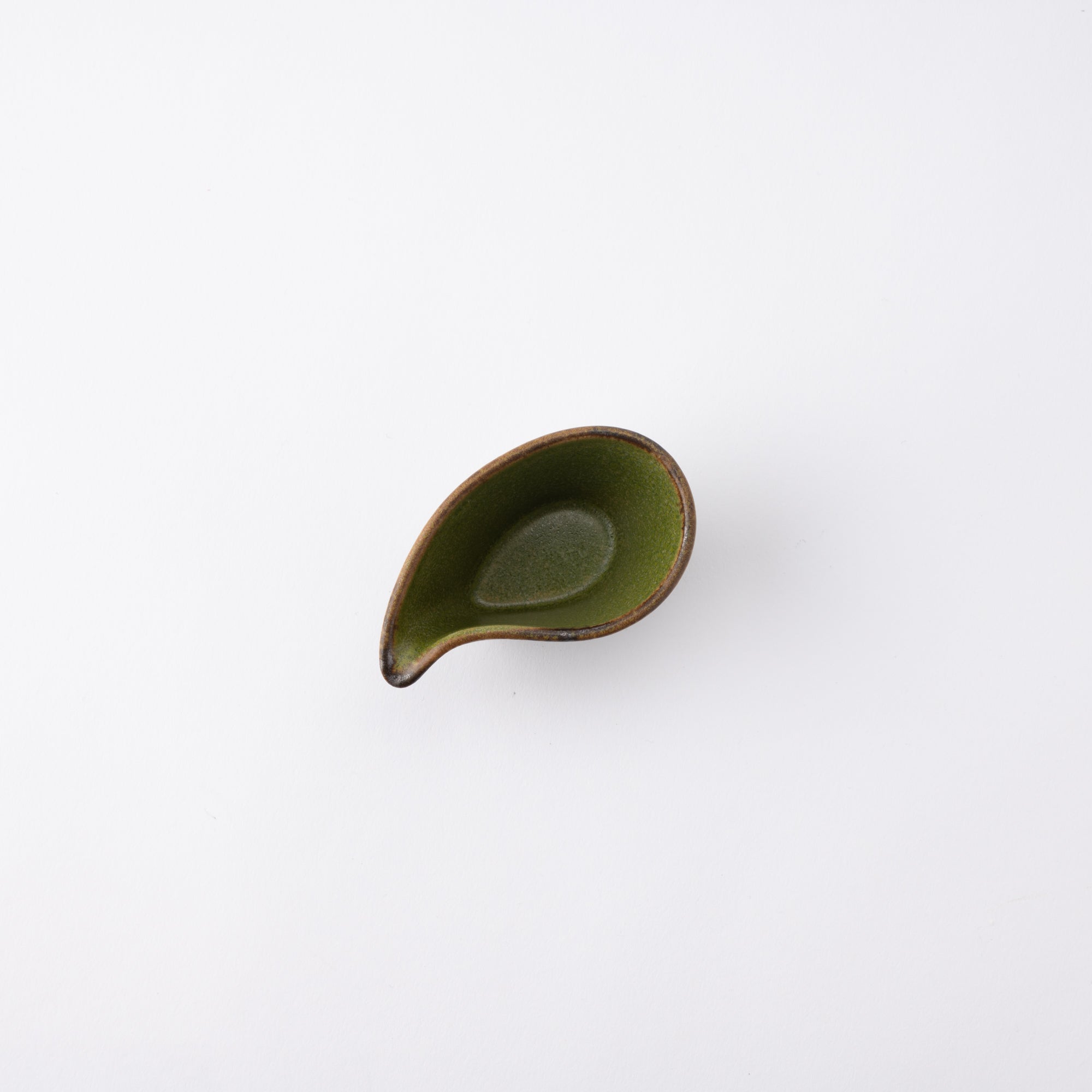 Olive Green Mino Ware Sauce Container - MUSUBI KILN - Quality Japanese Tableware and Gift