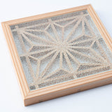 Ominato Bunkichi Hemp Leaf Wazen Kumiko Coaster - MUSUBI KILN - Quality Japanese Tableware and Gift