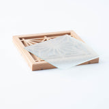 Ominato Bunkichi Hemp Leaf Wazen Kumiko Coaster - MUSUBI KILN - Quality Japanese Tableware and Gift