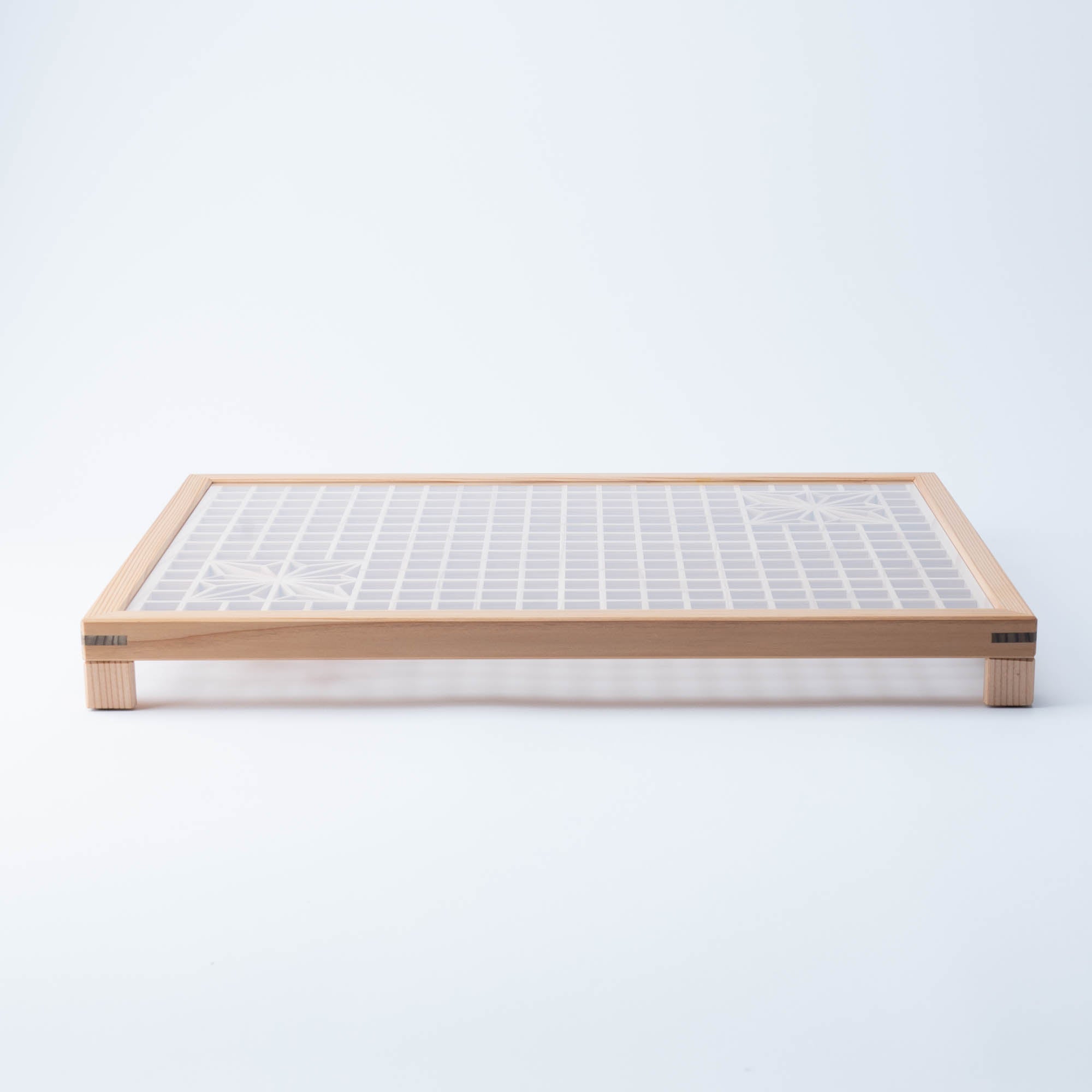 Ominato Bunkichi Hemp Leaf Wazen Kumiko Tray L - MUSUBI KILN - Quality Japanese Tableware and Gift