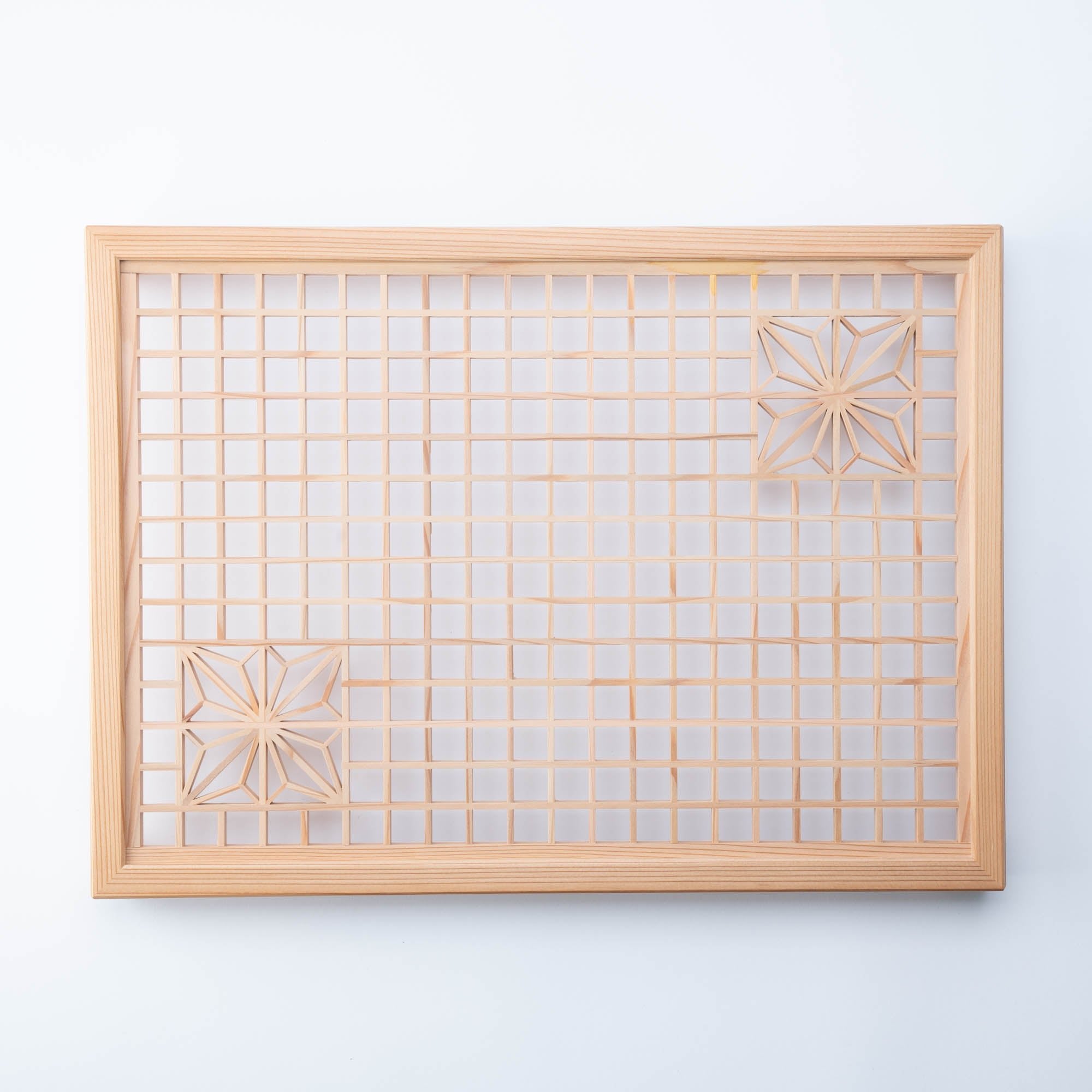 Ominato Bunkichi Hemp Leaf Wazen Kumiko Tray L - MUSUBI KILN - Quality Japanese Tableware and Gift