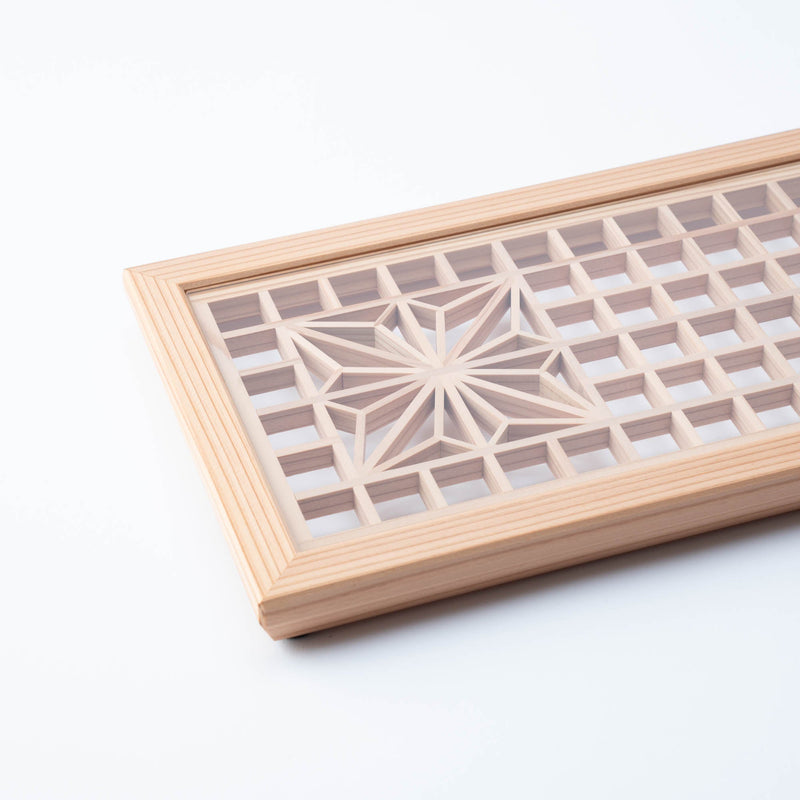 Ominato Bunkichi Hemp Leaf Wazen Kumiko Tray S - MUSUBI KILN - Quality Japanese Tableware and Gift