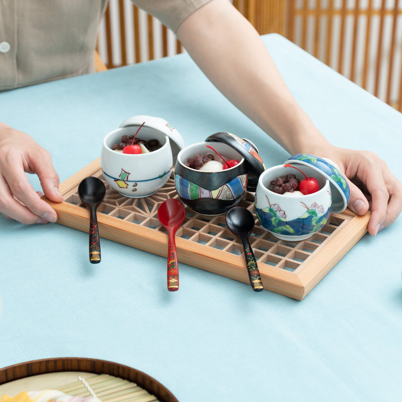 Ominato Bunkichi Hemp Leaf Wazen Kumiko Tray S - MUSUBI KILN - Quality Japanese Tableware and Gift