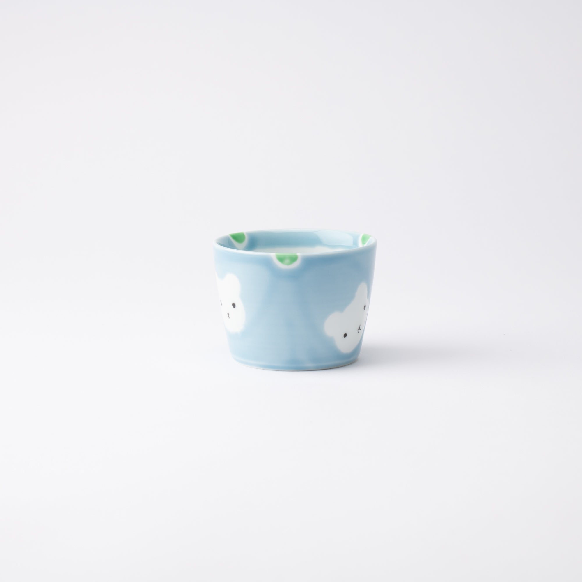 Oshin Kiln Blue Bear Hasami Children's Small Cup - MUSUBI KILN - Quality Japanese Tableware and Gift