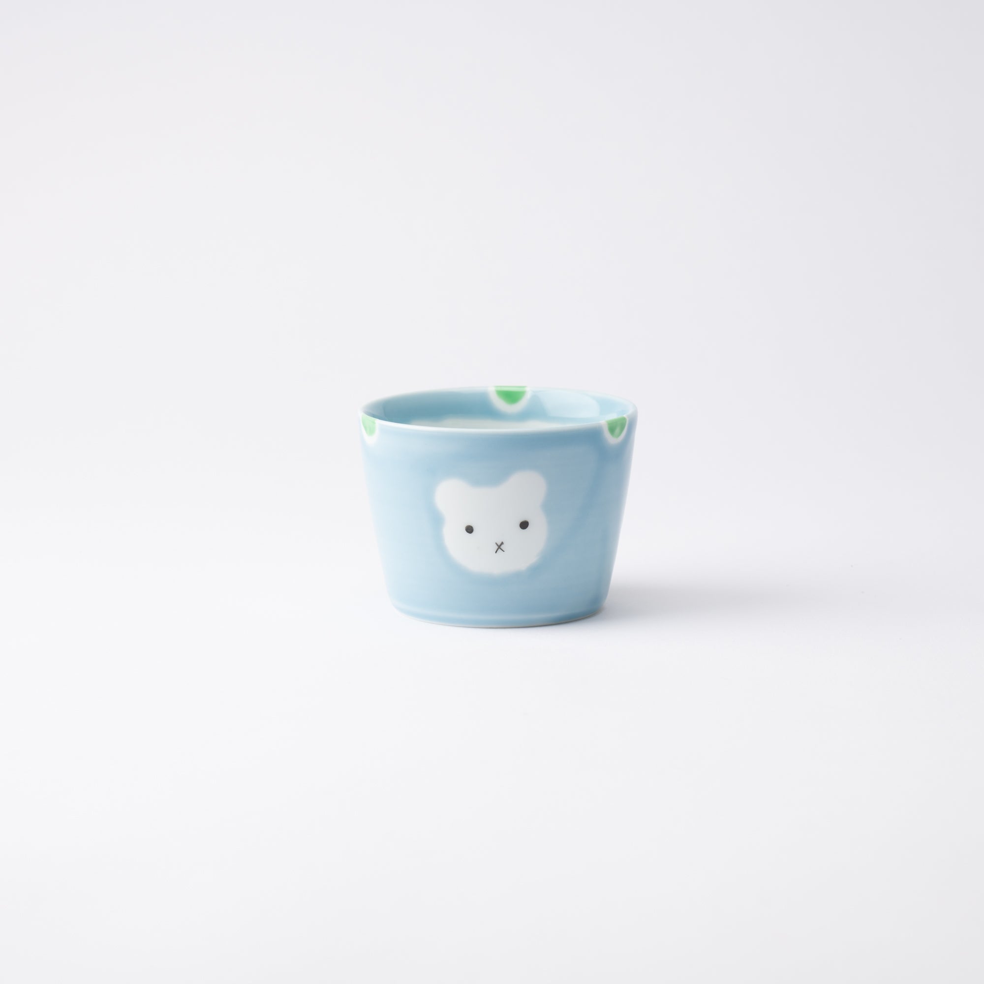 Oshin Kiln Blue Bear Hasami Children's Small Cup - MUSUBI KILN - Quality Japanese Tableware and Gift