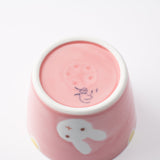 Oshin Kiln Pink Rabbit Hasami Children's Small Cup - MUSUBI KILN - Quality Japanese Tableware and Gift