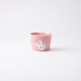 Oshin Kiln Pink Rabbit Hasami Children's Small Cup - MUSUBI KILN - Quality Japanese Tableware and Gift