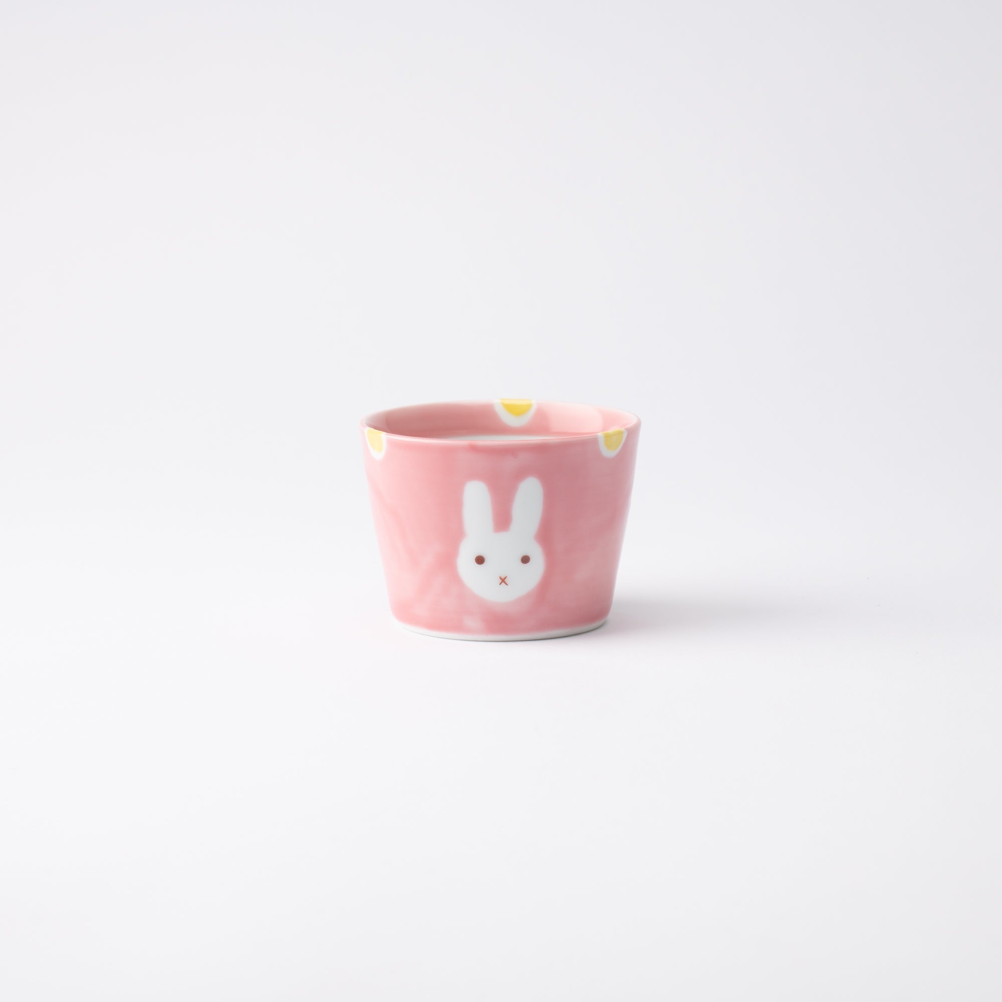 Oshin Kiln Pink Rabbit Hasami Children's Small Cup - MUSUBI KILN - Quality Japanese Tableware and Gift