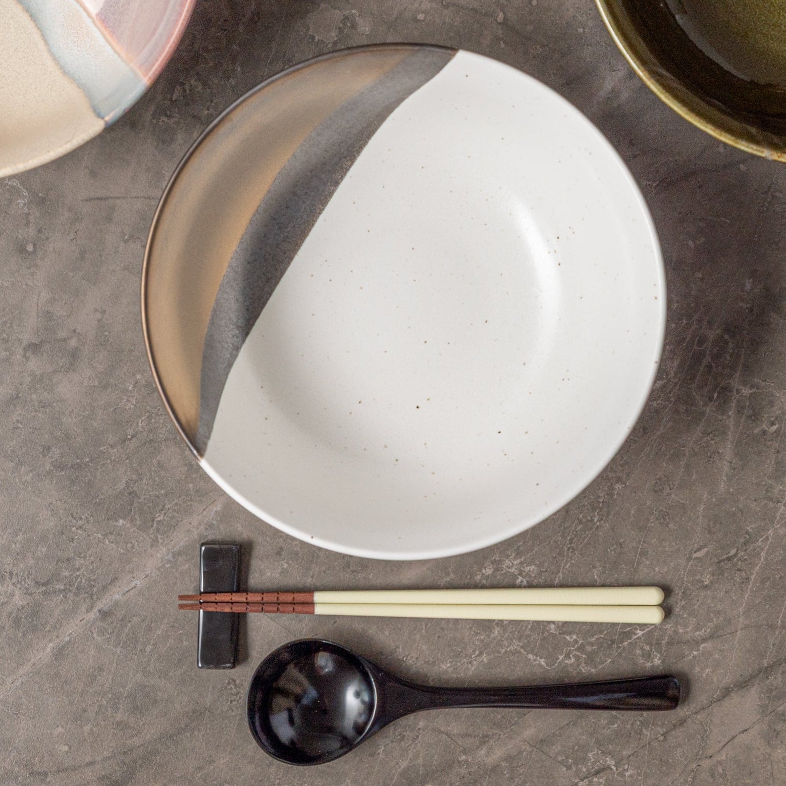 Bronze Luster with Matte Cream Ramen Bowl 8.9 IN