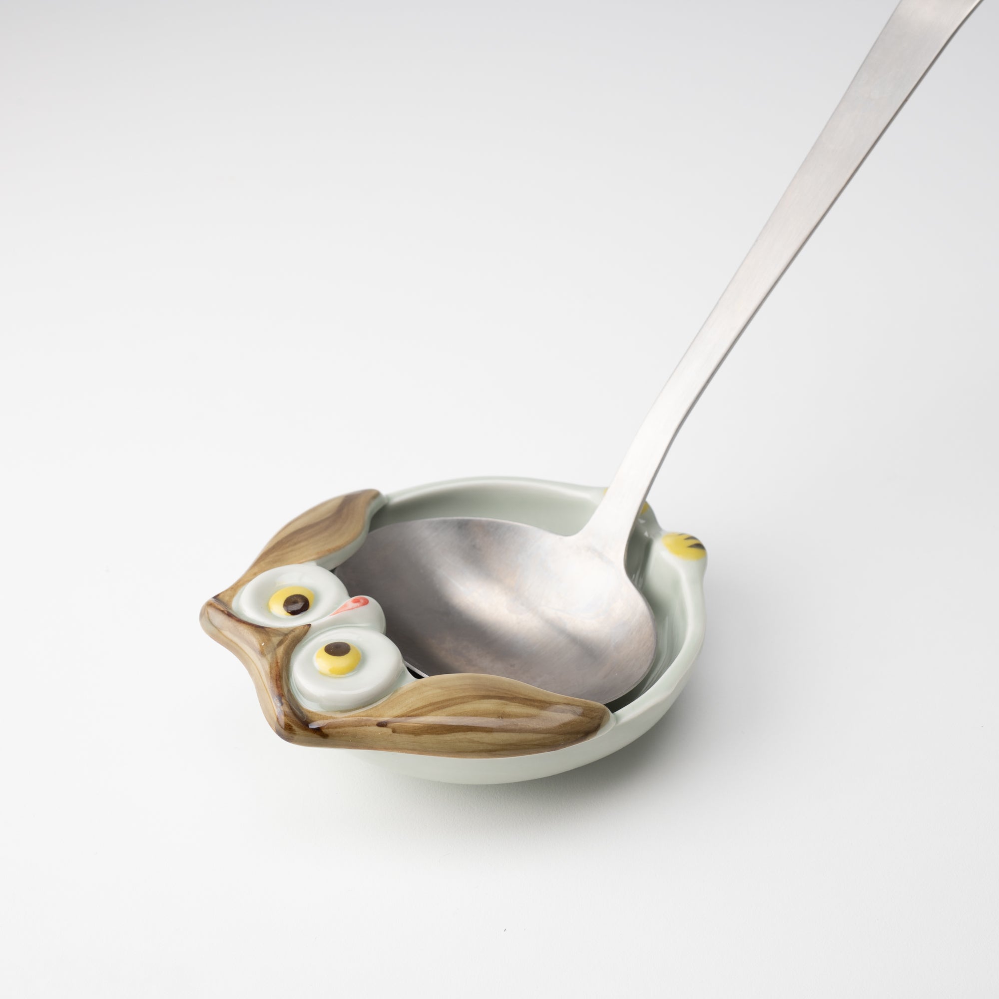 Owl Arita Ware Ladle Rest - MUSUBI KILN - Quality Japanese Tableware and Gift