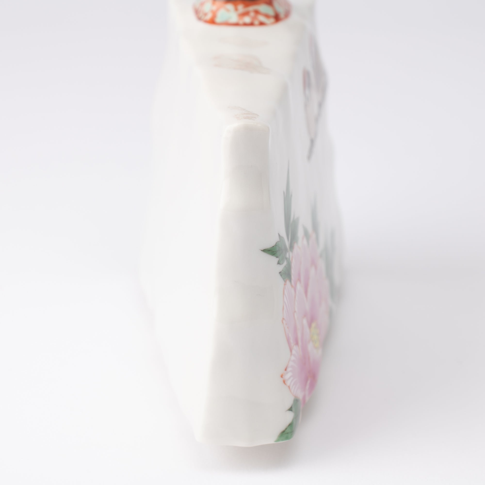 Peony and Twin Sparrows Kutani Japanese Flower Vase - MUSUBI KILN - Quality Japanese Tableware and Gift