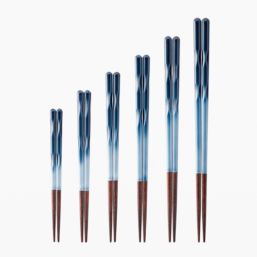 Blue Perfect Fit Dishwasher Safe Chopsticks 9.1 in/23 cm