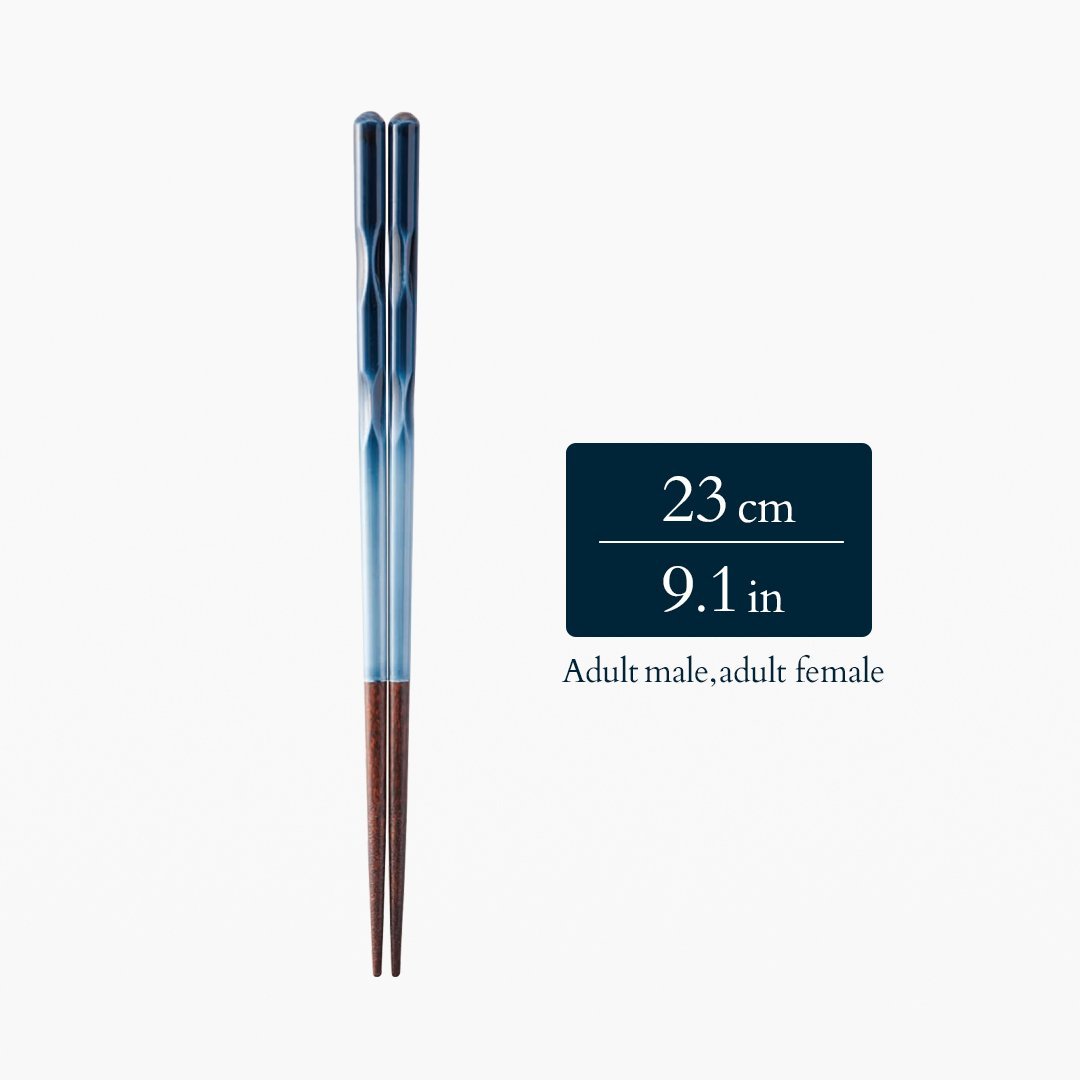 Perfect Fit Dishwasher Safe Wakasa Lacquer Chopsticks Blue 15cm/5.9in - 22.5cm/8.9in - MUSUBI KILN - Quality Japanese Tableware and Gift