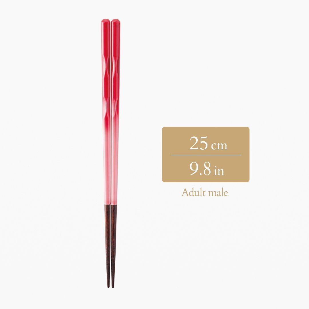 Perfect Fit Dishwasher Safe Wakasa Lacquer Chopsticks Red 15cm/5.9in - 22.5cm/8.9in - MUSUBI KILN - Quality Japanese Tableware and Gift