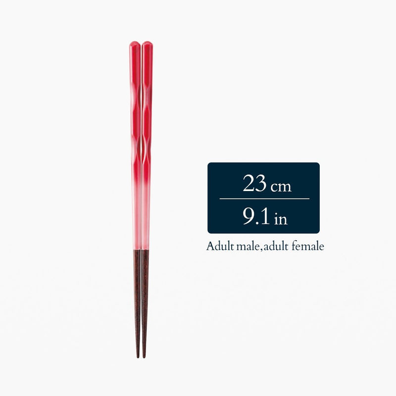 Perfect Fit Dishwasher Safe Wakasa Lacquer Chopsticks Red 15cm/5.9in - 22.5cm/8.9in - MUSUBI KILN - Quality Japanese Tableware and Gift