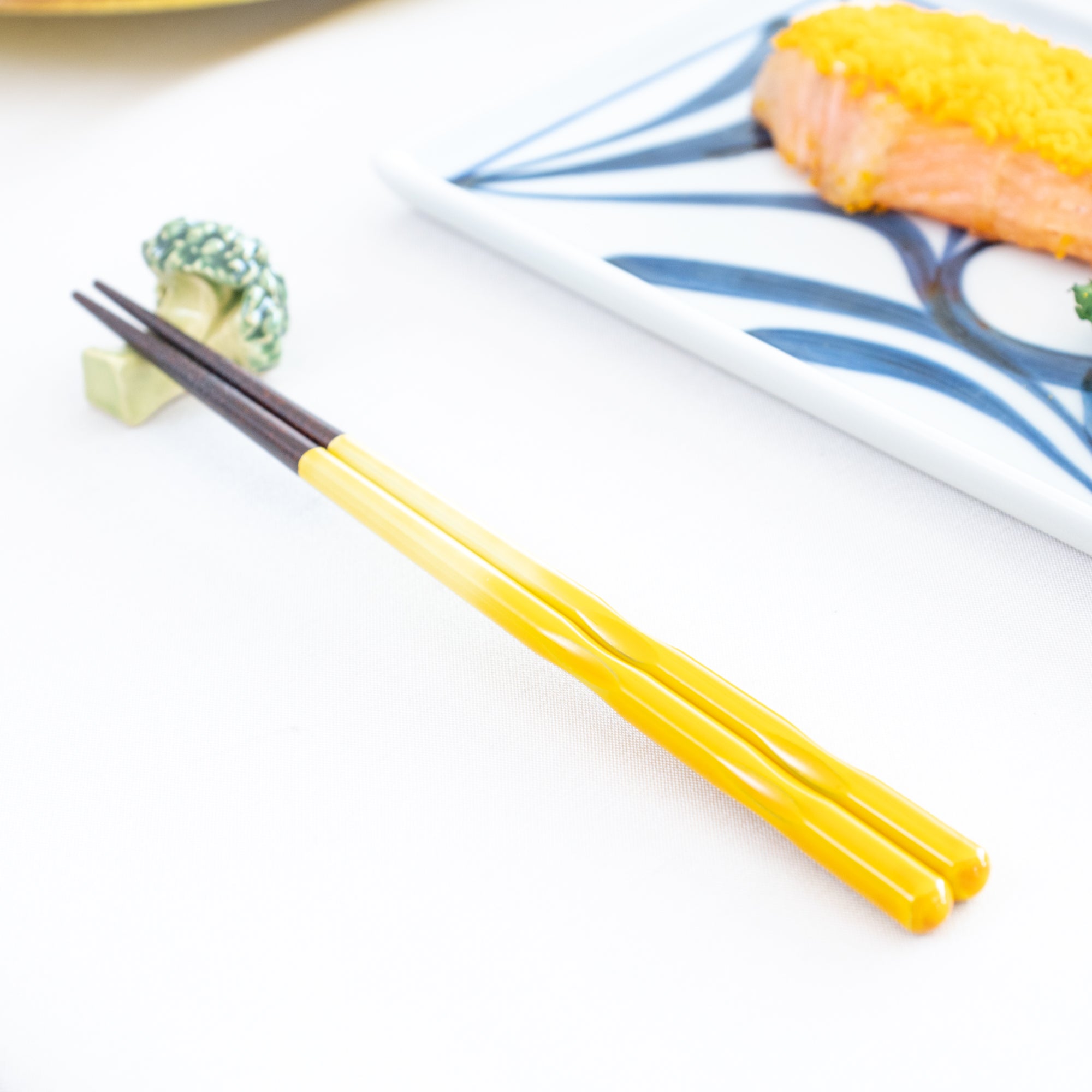 Perfect Fit Dishwasher Safe Wakasa Lacquer Reusable Chopsticks Yellow 15 cm (5.9 in) - 22.5 cm (8.9 in) - MUSUBI KILN - Quality Japanese Tableware and Gift