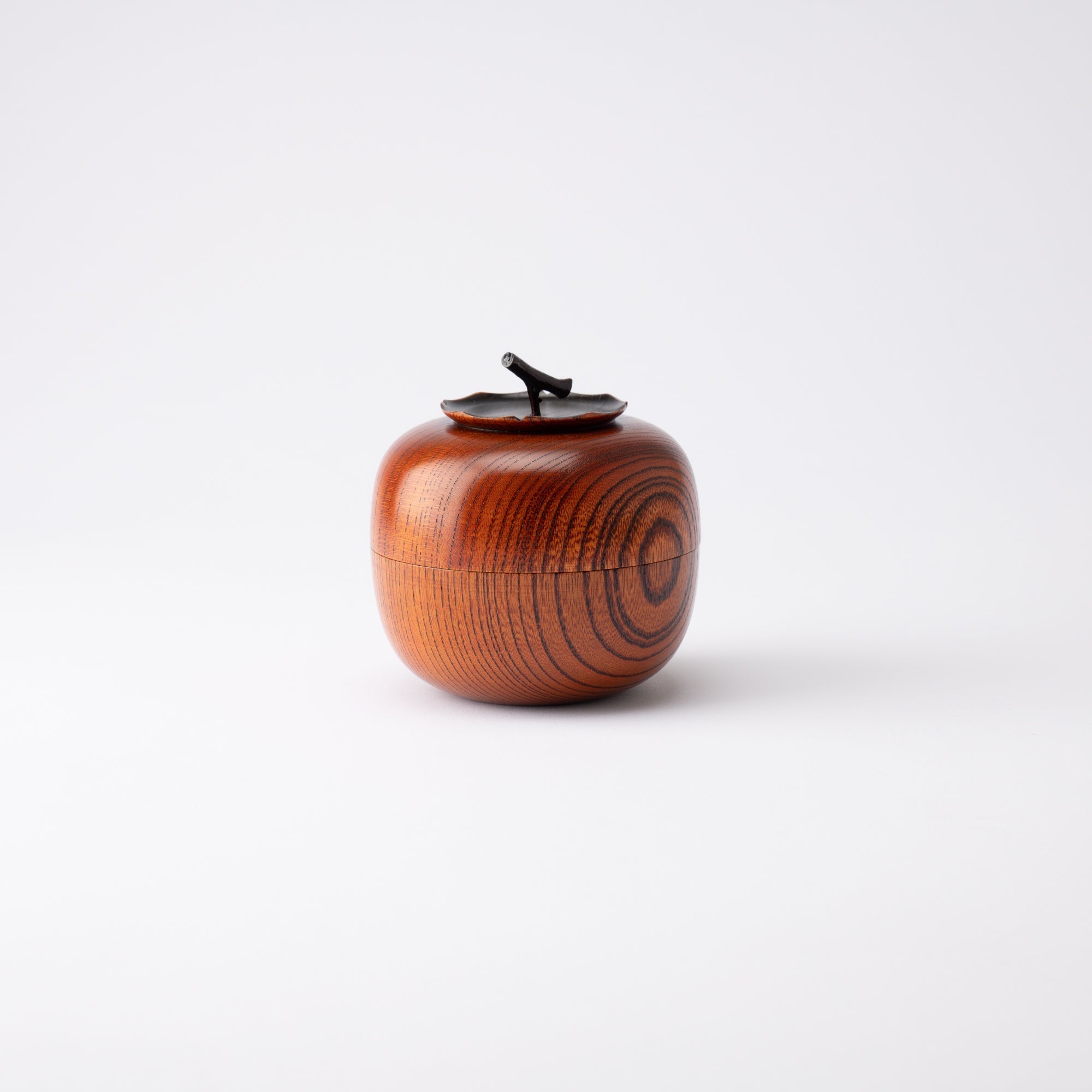 Persimmon Yamanaka Lacquerware Tea Canister - MUSUBI KILN - Quality Japanese Tableware and Gift