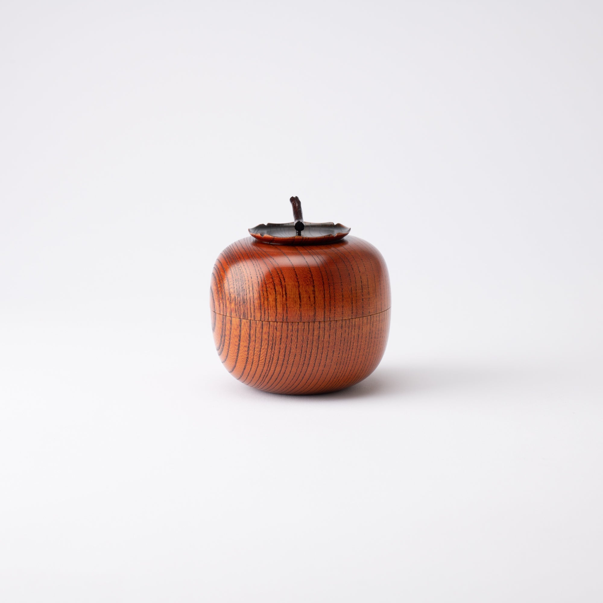 Persimmon Yamanaka Lacquerware Tea Canister - MUSUBI KILN - Quality Japanese Tableware and Gift