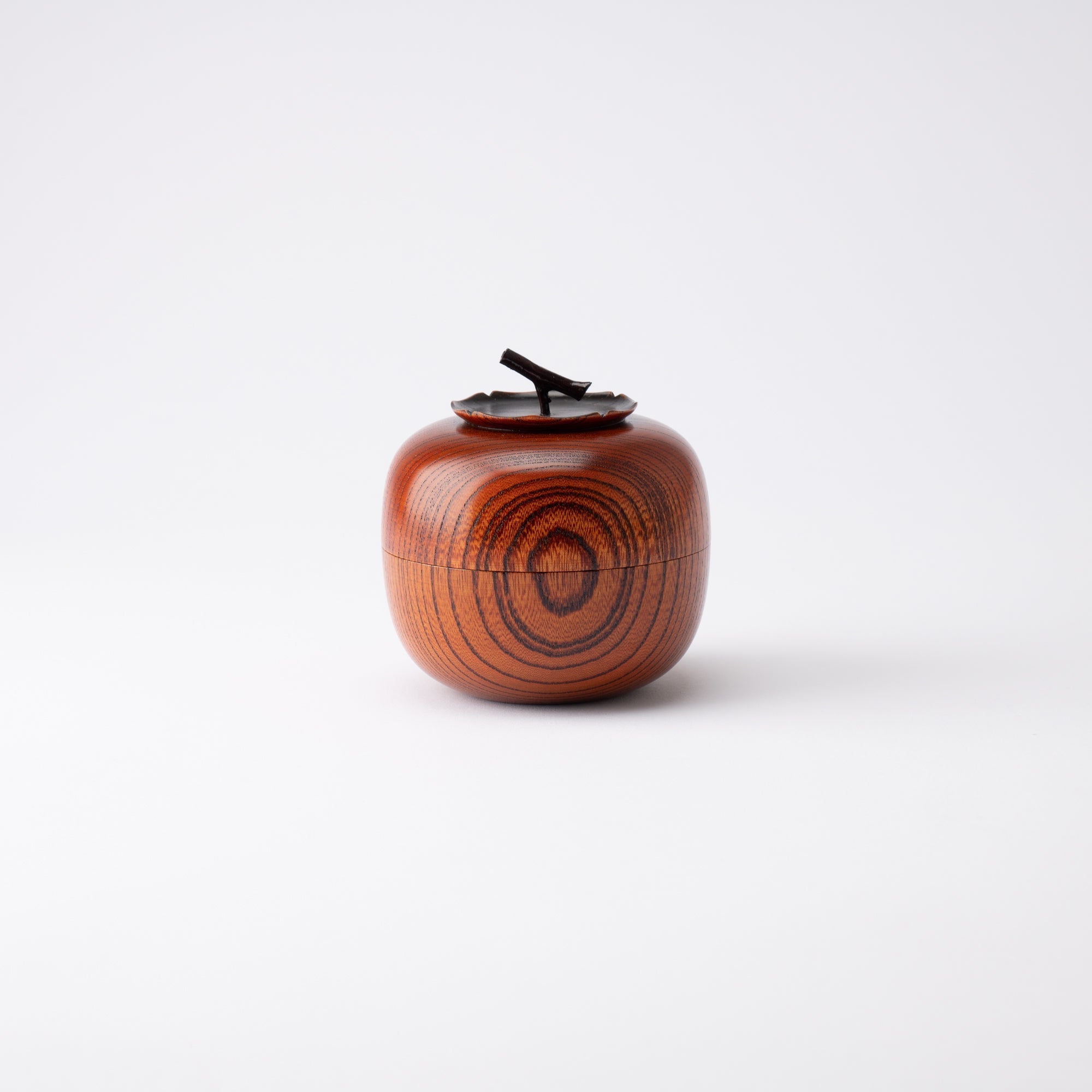 Persimmon Yamanaka Lacquerware Tea Canister - MUSUBI KILN - Quality Japanese Tableware and Gift