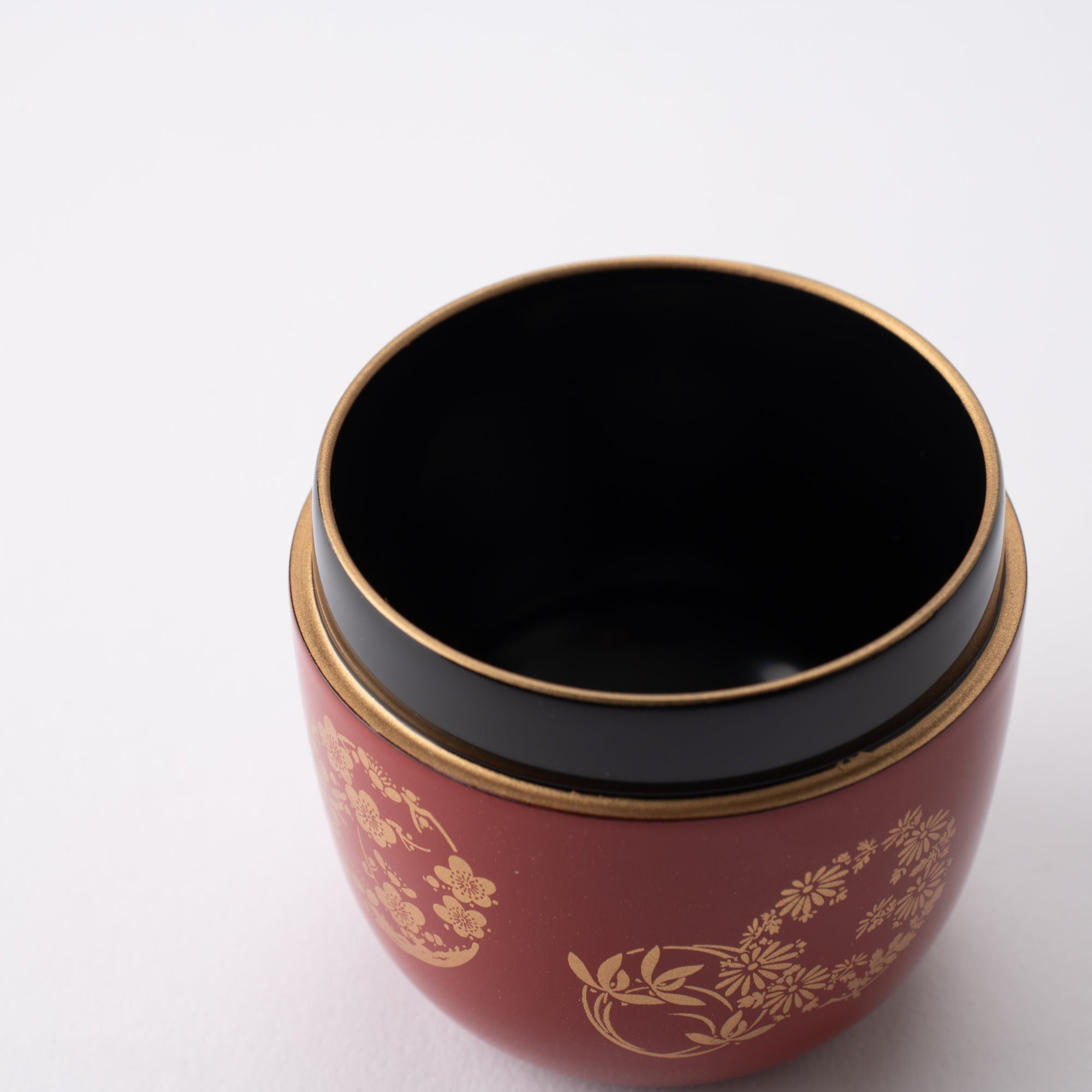 Pine Tree Bamboo Plum Yamanaka Lacquerware Natsume Matcha Container - MUSUBI KILN - Quality Japanese Tableware and Gift