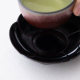 Plum Blossom Echizen Lacquerware Teacup Coaster Set - MUSUBI KILN - Quality Japanese Tableware and Gift