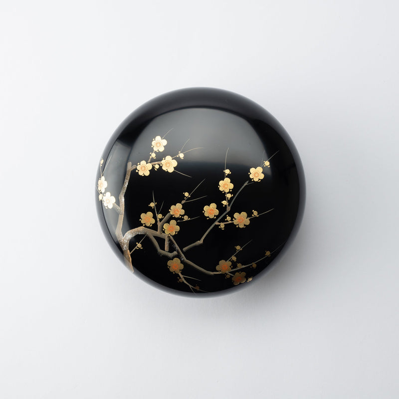 Plum Branch Maki - e Yamanaka Lacquerware Candy Box - MUSUBI KILN - Quality Japanese Tableware and Gift